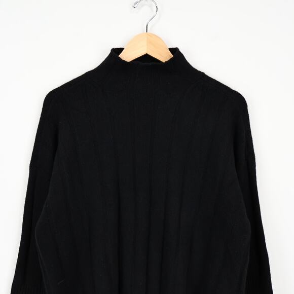Madewell Ribbed Cashmere Wool Blend Pullover Sweater Heather Asphalt XS NWT - Picture 3 of 8